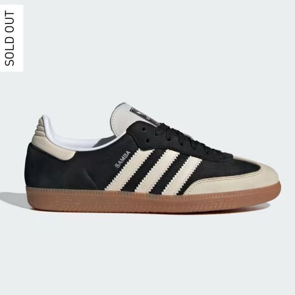 NWT Adidas Samba OG Originals Core Black Wonder White Sneakers Size Women's 7 - Picture 1 of 16